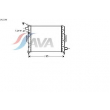 CN2236 AVA Радиатор, охлаждение двигателя