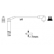 0 986 357 124 BOSCH Комплект проводов зажигания