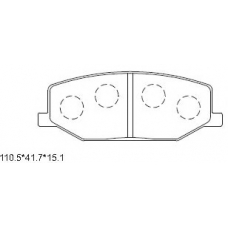 KD3729 ASIMCO Комплект тормозных колодок, дисковый тормоз