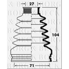 BCB2878 BORG & BECK Пыльник, приводной вал