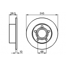 0 986 478 023 BOSCH Тормозной диск