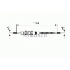 1 987 477 518 BOSCH Трос, стояночная тормозная система