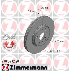 470.5402.20 ZIMMERMANN Тормозной диск