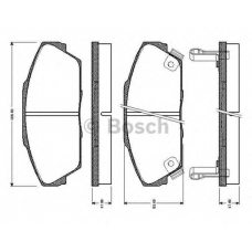 0 986 TB2 124 BOSCH Комплект тормозных колодок, дисковый тормоз