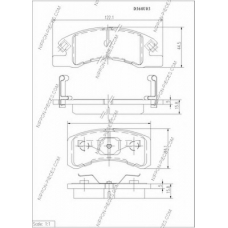 D360U03 NPS Комплект тормозных колодок, дисковый тормоз
