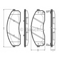 0 986 TB2 394 BOSCH Комплект тормозных колодок, дисковый тормоз
