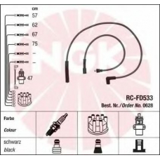 0628 NGK Комплект проводов зажигания