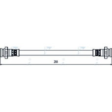 HOS4053 APEC Тормозной шланг