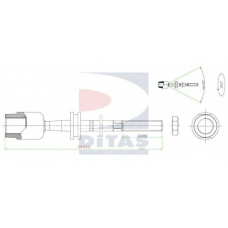 A2-5659 DITAS Осевой шарнир, рулевая тяга