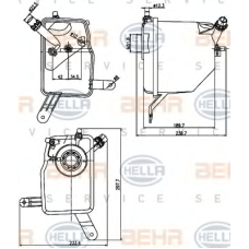 8MA 376 789-731 HELLA Компенсационный бак, охлаждающая жидкость