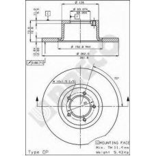 BS 7197 BRECO Тормозной диск