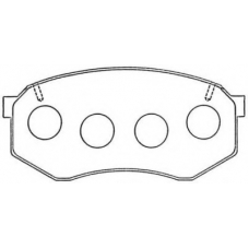 ASN-260 AISIN Комплект тормозных колодок, дисковый тормоз