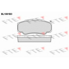 BL1861B3 FTE Комплект тормозных колодок, дисковый тормоз