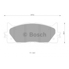 0 986 AB1 420 BOSCH Комплект тормозных колодок, дисковый тормоз