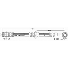 FBH6496 FIRST LINE Тормозной шланг