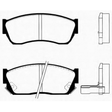 J PA-887AF JAPANPARTS Комплект тормозных колодок, дисковый тормоз