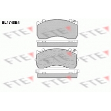 BL1748B4 FTE Комплект тормозных колодок, дисковый тормоз