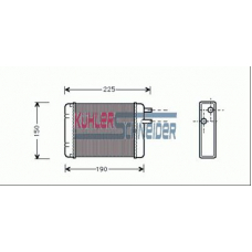 1191501 KUHLER SCHNEIDER Теплообменник, отопление салона