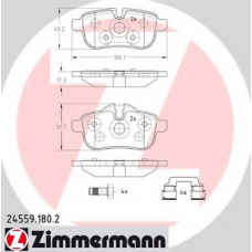 24559.180.2 ZIMMERMANN Комплект тормозных колодок, дисковый тормоз