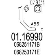 01.16990 MTS Труба выхлопного газа