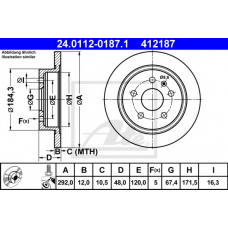 24.0112-0187.1 ATE Тормозной диск