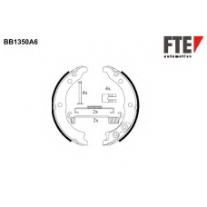 BB1350A6 FTE Комплект тормозных колодок, стояночная тормозная с