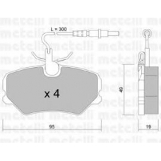 22-0099-1 METELLI Комплект тормозных колодок, дисковый тормоз