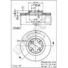 BS 8260 BRECO Тормозной диск