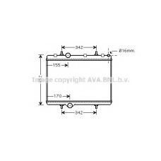 PE2281 AVA Радиатор, охлаждение двигателя