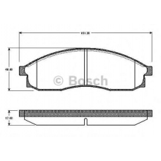 0 986 TB2 703 BOSCH Комплект тормозных колодок, дисковый тормоз