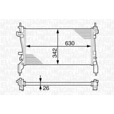 350213129900 MAGNETI MARELLI Радиатор, охлаждение двигателя