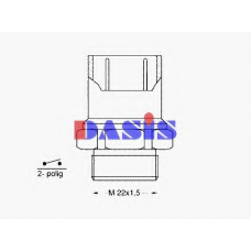 752009N AKS DASIS Термовыключатель, вентилятор радиатора