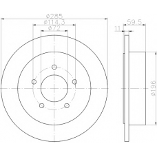 8DD 355 114-801 HELLA PAGID Тормозной диск