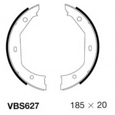 VBS627 MOTAQUIP Комплект тормозных колодок, стояночная тормозная с