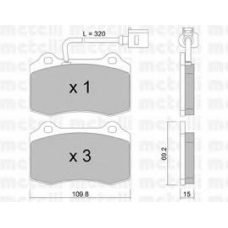22-0251-4 METELLI Комплект тормозных колодок, дисковый тормоз