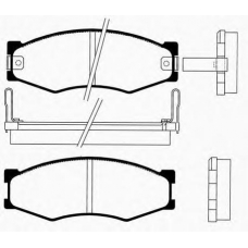 J PA-195AF JAPANPARTS Комплект тормозных колодок, дисковый тормоз