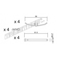 KIT.082 TRUSTING Комплектующие, колодки дискового тормоза