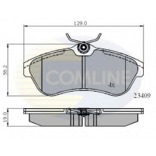 CBP01146 COMLINE Комплект тормозных колодок, дисковый тормоз