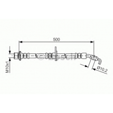 1 987 481 614 BOSCH Тормозной шланг