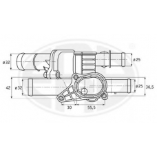 350154 ERA Термостат, охлаждающая жидкость