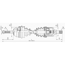 DRS6142.00 OPEN PARTS Приводной вал