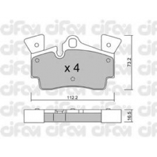 822-655-1 CIFAM Комплект тормозных колодок, дисковый тормоз