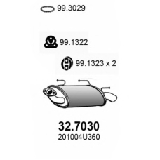 32.7030 ASSO Глушитель выхлопных газов конечный