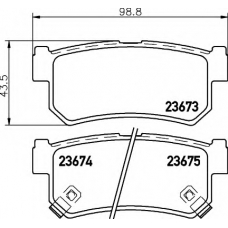 8DB 355 012-501 HELLA Комплект тормозных колодок, дисковый тормоз