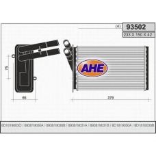 93502 AHE Теплообменник, отопление салона