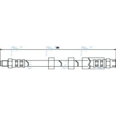 HOS3563 APEC Тормозной шланг
