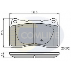 CBP0895 COMLINE Комплект тормозных колодок, дисковый тормоз