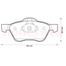 572431B BENDIX Комплект тормозных колодок, дисковый тормоз