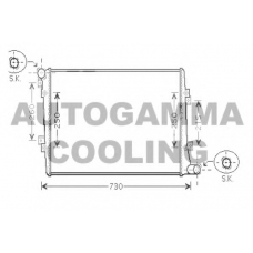 104245 AUTOGAMMA Радиатор, охлаждение двигателя
