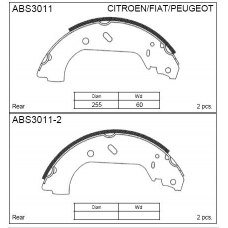 ABS3011 Allied Nippon Колодки барабанные